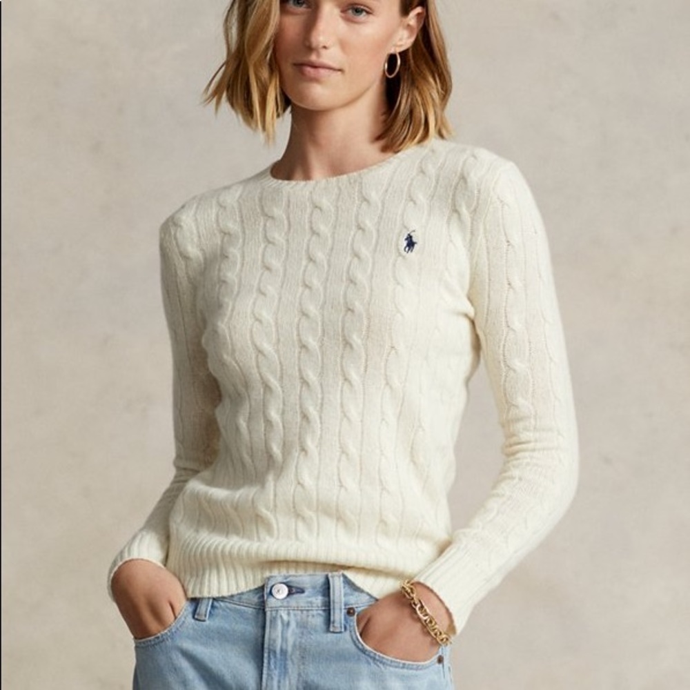 Ralph Lauren Polo Cable-Knit Wool-Cashmere Sweater